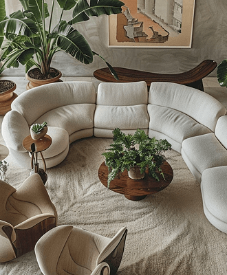 Curved Sofa Living Lounge